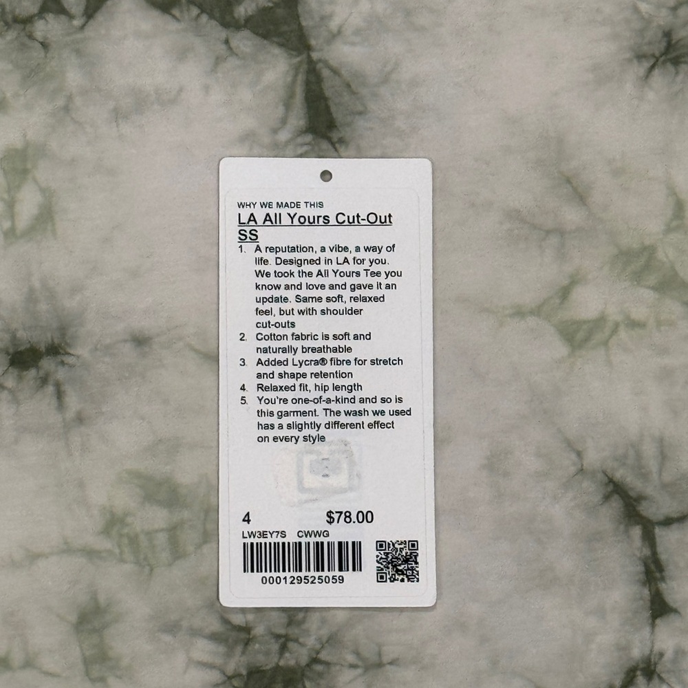 lululemon LA ALL YOURS CUT-OUT SHORT SLEEVE Camo Wash Willow
Green/Army Green 4 - Picture 6 of 6